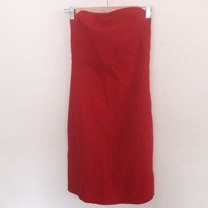 Stretchy Strapless Red Express Dress